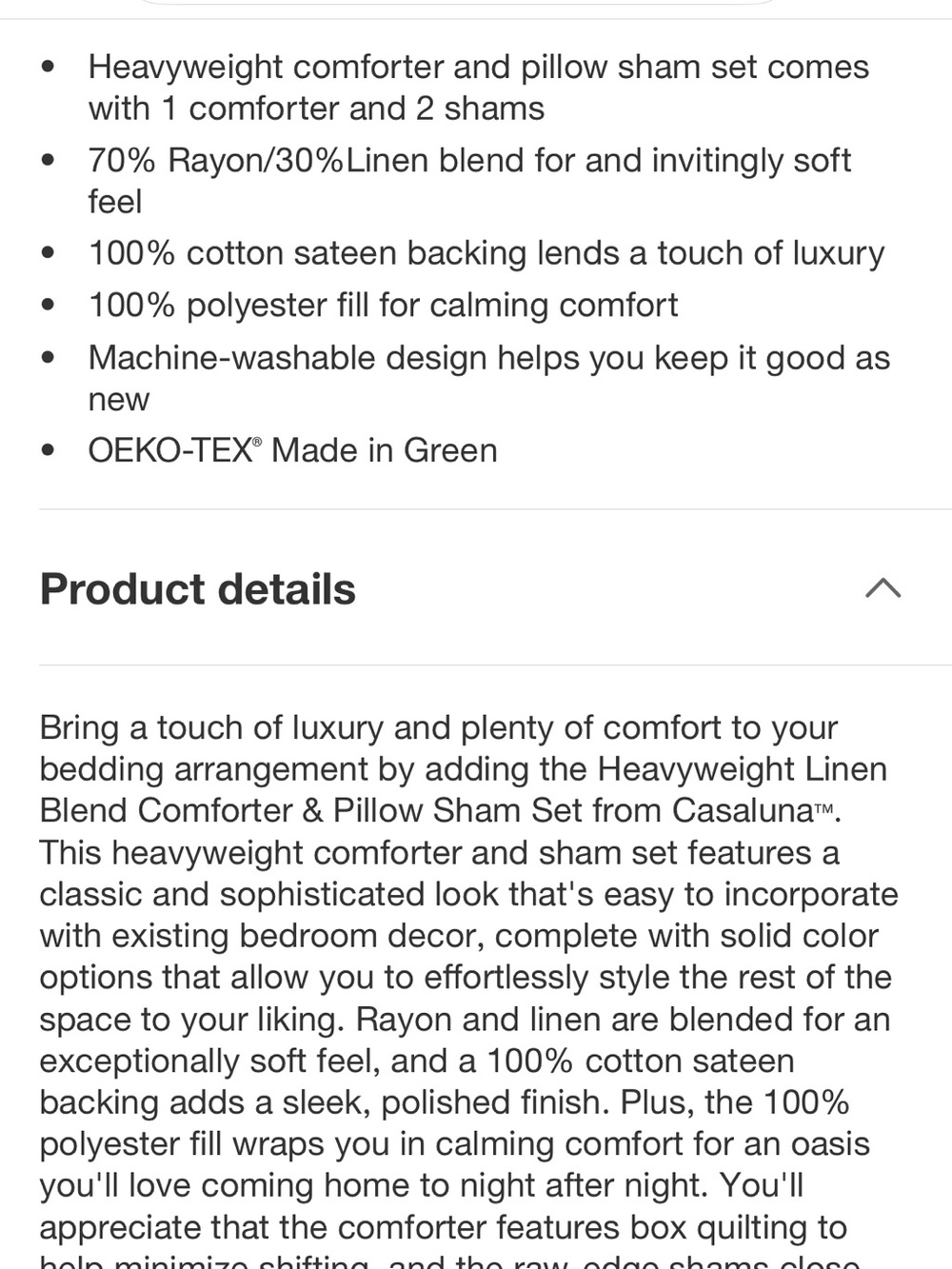 Casaluna F/Q Heavyweight Linen Blend Comforter Set in Natural - Picture 14 of 15